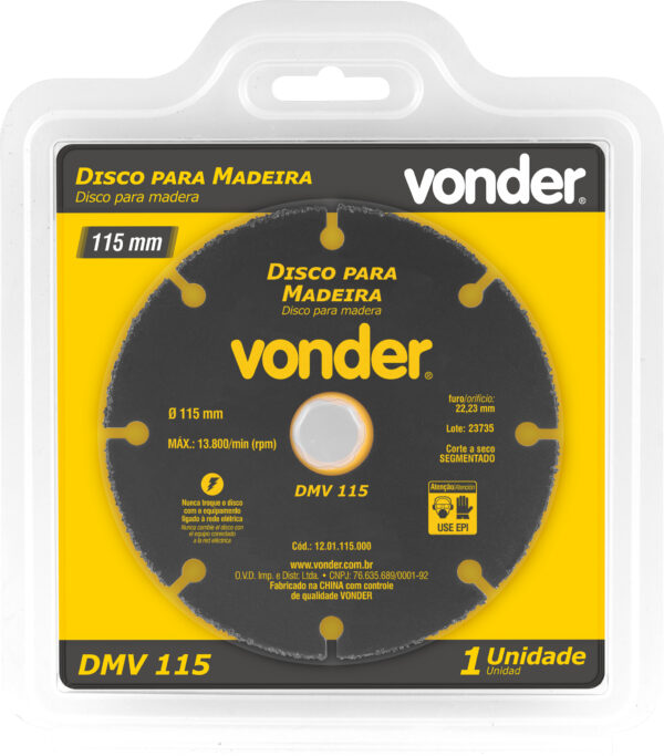 Disco de corte para madeira, 115 mm, DMV 115, VONDER - Image 2