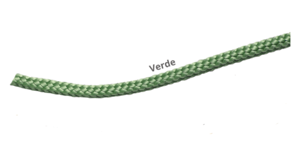 Corda trançada, verde, 6mm